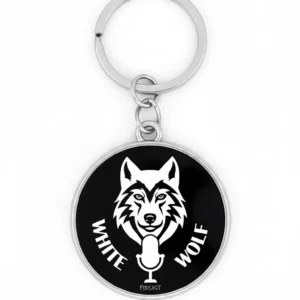 Llavero logo white wolf