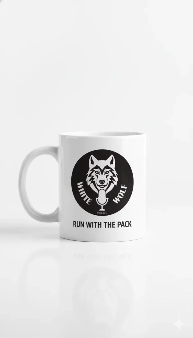 Taza white wolf